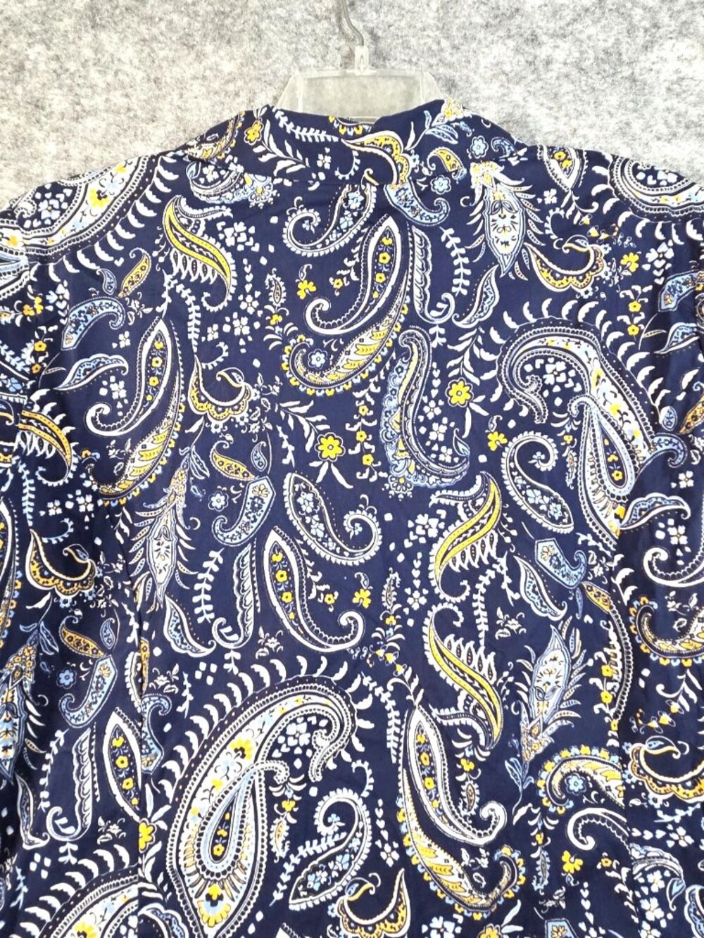 Jessica London Paisley Tunic Blouse 26W Navy Boho Top - Picture 7 of 9